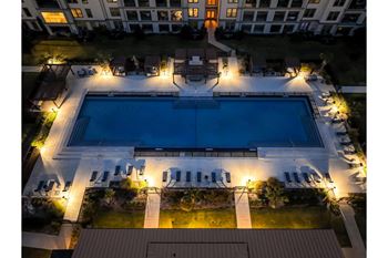 Infinity-edge, olympic-size swimming pool